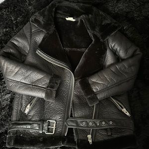 oversize faux shearling jacket
